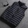 Heren Down Coat Vest Duck Puffer Ultra dunne jas Men Mouwloze korte plus size vesten K-0906 KJ4049