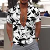 Mens Casual Shirts Hawaiian Tropical For Men 3d Beach Holiday Short Sleeve Summer Overdimensionerade toppar Tee Shirt Man Floral Blus 5xl Camisa 230516