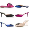 2023 blahniks designer sandalen vrouwen slides sliders hoge hak hakken luxe slippers diamant sandaal ladies slide womens slipper outdoor schoenen met doos schoen