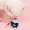Oyuncaklar Otomatik Pet Akıllı Etkileşimli Kedi Oyuncak Renkli LED Kendinden Dönen Top Oyuncaklar USB USB Şarj Edilebilir Yavru Kedi Elektronik Kedi Top Oyuncaklar
