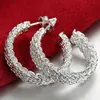 Hoop oorbellen Huggie Aankomst Fashion Silver 925 Sieraden Ronde Earring Vrouwelijke vrouwen Groothandel Gift Shoop