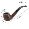 Smoking Pipes Cigarette manufacturer's old-fashioned handmade black sandalwood tobacco pipe, 9mm filtered cigarette holder, raw wood waxed pipe