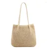 Evening Bags 2023 Summer Women Weave Straw Tote Bag For Bohemian Beach Lady Shoulder Large Capacity Travel Handbags