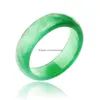 Band Rings High Quality Natural Agate Jade Crystal Gemstone Jewelry Engagement For Women And Men Love Gifts More Color Drop Dhhyq