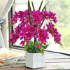 Fiori decorativi Fiore artificiale Phalaenopsis Vaso Set Finto plastica Decorazione soggiorno casa Bonsai da interno Arredamento casa colonica Natale