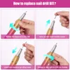 Nail Manicure Set Rechargeable Drill Electric File 45000RMP Professional Kit For Acrylic Gel Pedicure Polishing 230515