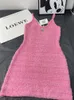 Women's Tanks Camis LUXE Aw Spring Summer Women 2023 Style Sequins Butterfly Gauze Suspender Dress Aline Ushaped Collar Pink White 230515