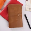 Retro Vintage Traveler's Diary Journal Sketchbook planlayıcısı PU Deri Deri İş Kağıt Defter Hediye Kırtasiye Tedarik