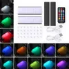 Ny bilatmosfärslampa Auto Interiör Lätt strip laddning Portabel RGB LED USB Wireless Remote Music Control Dekorativ lampa