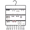 Jewelry Pouches Earring Wall Holder Hanging Organizer Display Decorative Rack With 10 Hooks For Necklaces Bracelets Keys Rings