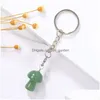 Portachiavi Mini Fungo Statua Pietra Aragosta Clip Chiusura Catene Charms Intagliati Portachiavi Guarigione Cristallo Portachiavi Per Le Donne Me Dhgarden Dh0Ek