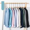 Casual shirts voor heren ontwerper Long-mouwen Casual linnen merkoverhemden voor mannen Fashion Solid 10 Colors Tops Clothing Camisa Masculina Chemise 230516