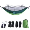 Camp Furniture Leichte, tragbare Outdoor-Camping-Hängematte mit Moskitonetz, hochfester Fallschirmstoff, Hängebett, Jagd, Schlafen