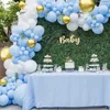 Party Dekoration Blau Golden Macaron Ballon Girlande Bogen Kit für Hochzeit Baby Dusche Junge Mädchen Kinder 1. Geburtstag Luft Globos