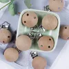 Держатели сочителя клипы 20 Buah лот Klip Dot Kayu Beech Aksesori Menyusui Mainan Gigit Diy Rantai Boneka Bayi 230516