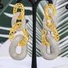 Dangle Earrings Siscathy Luxury Statement Cubic Zirconia Link Thick Chain Drop For Women 2023 Fashion Banquet Dubai Jewelry