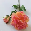 Decorative Flowers 4Pcs Simulation 2 Heads Large Peony Fake Flower Bouquet Wedding Home Decoration Floral Artificial Branches