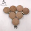 Mordedores para bebés Juguetes 20 piezas Clip de chupete de madera Accesorios de enfermería Clips de chupete de haya Masticable Dentición Diy Cadenas de clip simulado Mordedor de bebé 230516