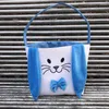 Storage Bags 10pcs Wholesale Easter Basket Canvas Tote Bag With Design Bowknot Cartoon Bucket Candy Egg Party's Decoration