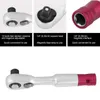 Nieuwe 1/4 "Mini Torque Ratchet Sleutel 100 mm Socket Socket Repair Tool voor voertuigfietscar Handassemblygereedschap