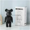 Figury zabawki akcji 2022 Bearbrick 400 28cm Niedźwiedź cegła modna dekoracja domowe zabawki z kreskówką doodle upuszczenie dostawy dhtyo