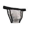 Calzoncillos de algodón para hombre, ropa interior elástica de LICRA, bañadores grandes de cintura baja, Tanga sedoso de secado rápido, pantalones cortos sencillos sólidos