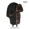 Berets Men Women Trapper Bomber Hats Russian Ushanka Warm Winter Fur Earflap Hat Outdoor Sports Skiing Hunting Fishing Plush Cap