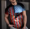 Mens TShirts Summer Tshirt Men Short 3D Print Fashion Tops Casual Tee American Flag Harajuku Sleeve Shirts Oversize Street Clothing 230516