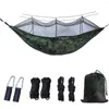 Camp Furniture Leichte, tragbare Outdoor-Camping-Hängematte mit Moskitonetz, hochfester Fallschirmstoff, Hängebett, Jagd, Schlafen