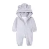 Rompers Winter Warm Baby Romper born Infant Baby Boys Girls Fleece Rompers Jumpsuits Playsuits Full Sleeve Hoody Thick Baby Outerwear 230516