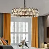 Chandeliers Designer Golden LED Chandelier Round Crystal Ceiling Modern Fashion Living Room Bedroom El Lobby Lamp