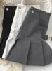 Rokken Zoki Koreaanse sexy hoge taille Harajuku geplooide vrouwen preppy stijl y2k a line mini zomeruniformen veiligheidsproeken 230516