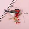 Simple Design Alloy Oil-dripping Bird Brooch Fashion Personality Animal Corsage Men Women Pin Clothing Jewelry Gift