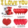 Party Decoration 1Set Valentine's Day I Love You Hug Bear Balloons Foil Heart Balloon For Wedding Baby Shower Birthday Supplies