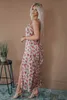 Rose Satin Spaghetti Strap Slip Maxi Dress 2023 Hot New R0AS#