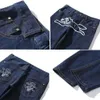 Męskie dżinsy latające psa druk w lupgy vintage y2k hip hop proste dżinsowe spodnie ładunkowe luźne streetwearne harajuku prania prasowe 230516