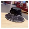 Berretti Cappello da pescatore estivo in rayon con strass Cappello da sole in pizzo casual da donna Cappellino con visiera Pescatore all'aperto