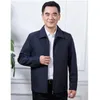 Kurtki męskie Mężczyźni Spring Slim 2023 Middle Aghed Capel Jacket Chaqueta Hombre Summer Thin Cienka Corda Vento Masculino xxxl Black