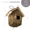 Cages à oiseaux Backyard Expressions 2 Pack of Songbird House Natural Bird Huts Outdoor Grass Woven Bird Nest Set de 2 cages à oiseaux 230516