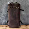 Sac à dos homme sac de voyage alpinisme hommes sacs main-fou Oli cuir véritable grande capacité seau épaule