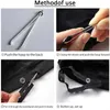 Upgrade wholesale 2pcs Metal Garment Clips Sewing DIY Tools Elastic Band Tape Punch Cross Stitch Threader Wear Elastic Clamp (Wear Rope)