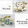 Dekorativa blommor Elegant Simple Flower Bouquet Wedding Bridal för årsdag