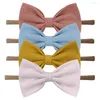 Accessoires pour cheveux 4 pièces doux bébé filles coton tissu arc doux bandeau classique enfant en bas âge enfants bandeaux bandes