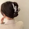 S3655メタルラインストーン小麦ヘアピン女性ヘアクリップボビーピンレディーガールバレットバックヘッドサメクリップ大型グリップヘアアクセサリー