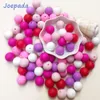 Baby Teethers Toys Joepeada 300st/Lots 12mm Round Silicone Tinging Pärlor Matkvalitet Silikon gnagare för DIY Baby Tinging Necklace Baby Teether 230516