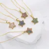 Collares pendientes Trend Light Luxury Shiny Star CZ Stone Cadena de clavícula para mujeres Joyería de regalo de alta calidad