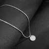 Подвесные ожерелья простая цепь с монетным ожерельем мужчина