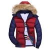 Hommes vers le bas Thoshine marque hiver hommes épais Parkas à capuche fourrure garniture Patchwork poids lourd manteaux vêtements d'extérieur pour hommes vestes chaudes coupe-vent