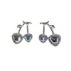 Ohrstecker Mondstein Herz Kirsche für Frauen Mode personalisierte Piercing Ohrstecker Mädchen Zubehör Party Geschenk Schmuck