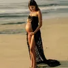 Robes de maternité Pography Props Robe de maternité sexy sans manches sans bretelles en dentelle Maxi Robe Robes enceintes pour Po Shoot Robe d'été 230516